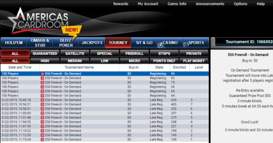 Freeroll Americas Cardroom Freeroll Americas Cardroom
