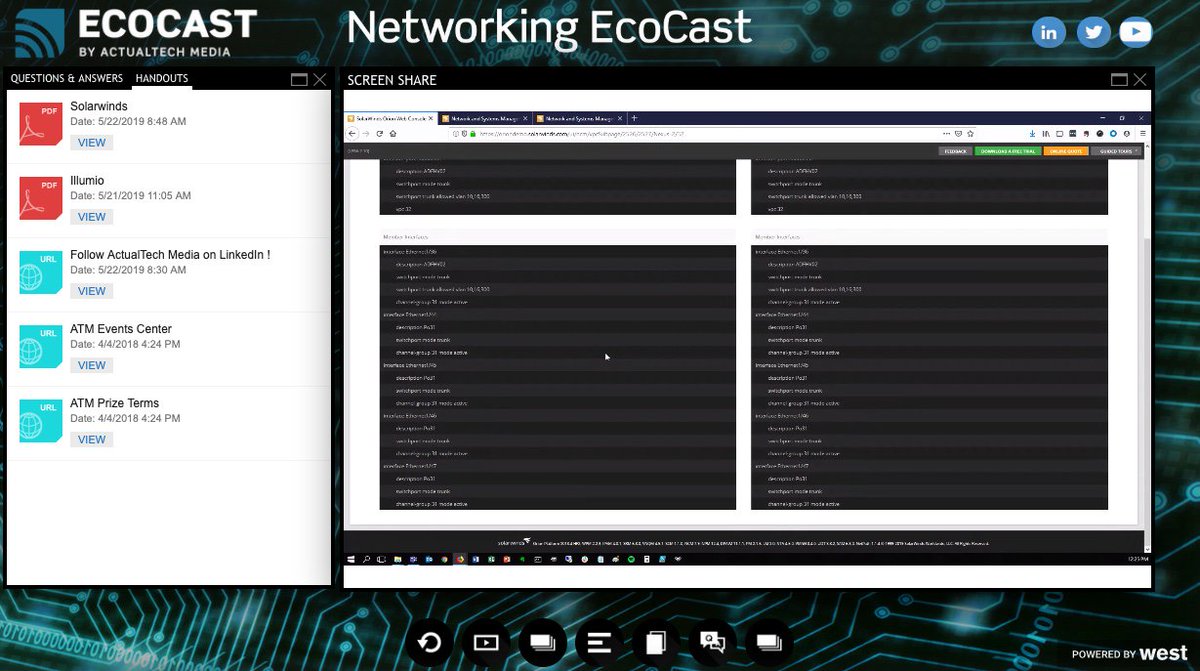 davidmdavis's tweet photo. I loved the demo and joke-filled presentation by @LeonAdato and @KMSigma of @Solarwinds today on the #NetworkingEcoCast by @actualtechmedia ! They showed all that you can do with the #Solarwinds demo site at - https://t.co/UnEwmAtaTm https://t.co/F3Ud0M7J2a