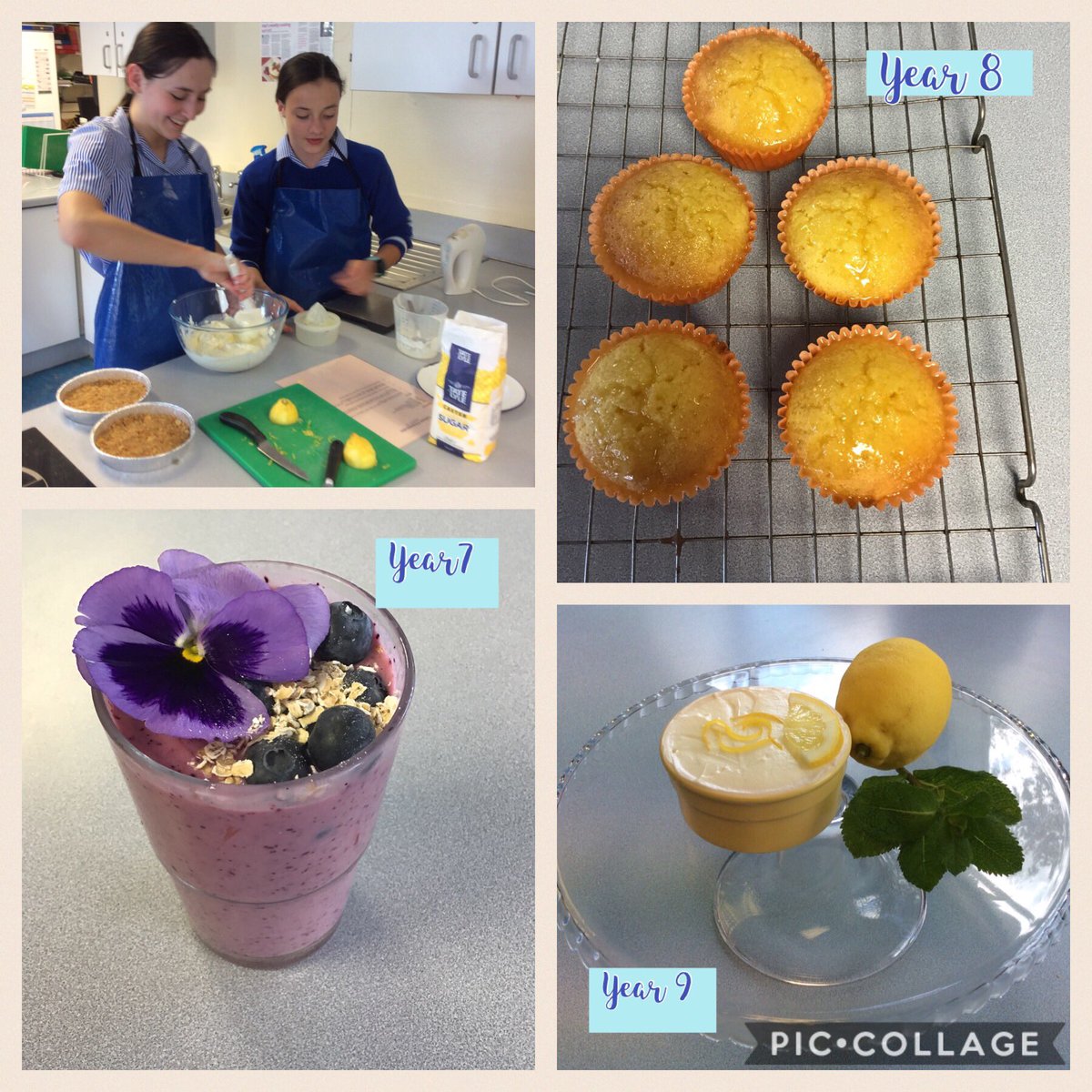 Our lower school recipes were perfect for a sunny day today. Lemon cheesecake, orange polenta cakes and fruit smoothies. Well done everyone! #speed and accuracy #HPL@HPLEDU