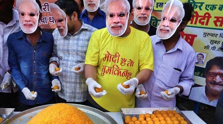 _anjusharma's tweet photo. Incredibly Awesome - With Laddus & a massive Cake, BJP Karyakartas start preparations for ‘victory’ tomorrow at Girgaum, Mumbai.
#BJP corporator #AtulShah said, “ This will be distributed along with laddus to around 22,000 people at Kasturba Gandhi Chowk, C P Tank, on Thursday. https://t.co/EBe0gGX4sY