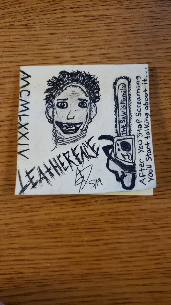 GRAVEDOG's tweet photo. After you stop screaming you'll start talking about it... #TexasChainsawMassacre #1974 #horror #WorkDoodle #GRAVEDOG #Pen #Art https://t.co/0MiovtbUeW