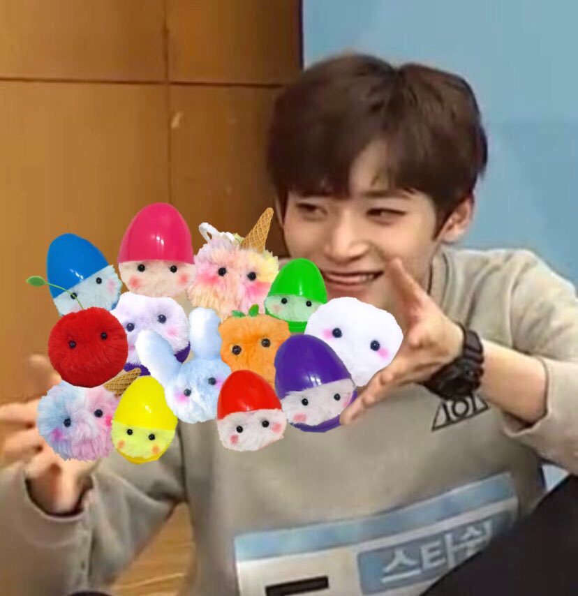 そう イセジンから貰ったマリモンを見せびらかすクジョンモ 구정모