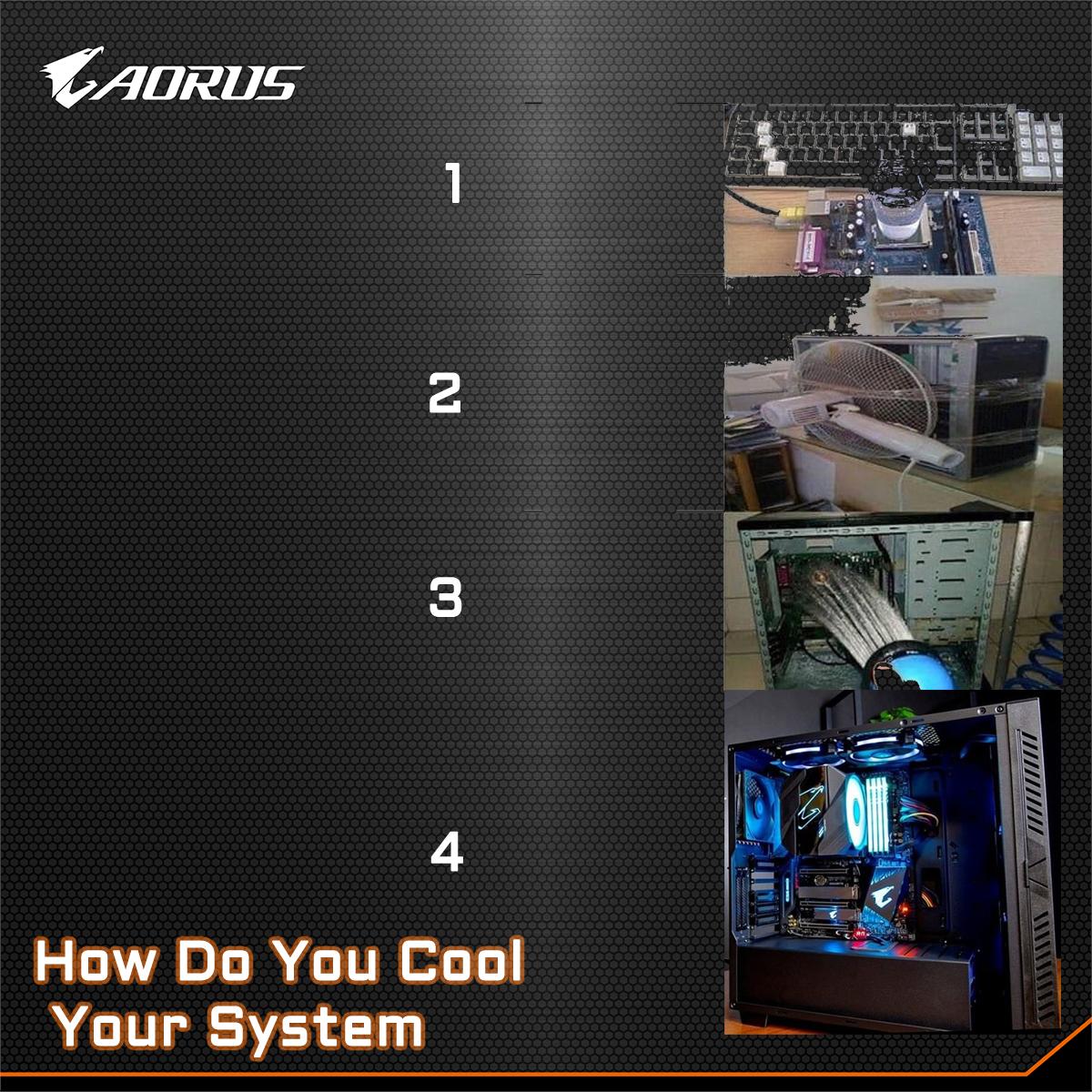 AORUS_ME's tweet photo. أي من تلك الوسائل تستخدمها لتبريد جهازك 😄 😄
#aorus #boastyourbattlestation#GIGABYTE #watercooling #custompcbuild #casemodding #pcmod #watercooled #AORUSRTX #gaming #pcgaming #gamingpc #pcmodding #custompc #pcbuild #gamingrig #pc #pcmr #GeForceRTX #RTX20Series #dreampc https://t.co/JrK1VHFYUa