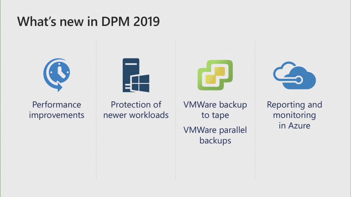 JamesvandenBerg's tweet photo. Whats New and Improved in #SCDPM 2019 at #WinServSummit Live Now #Sysctr #DPM #Backup https://t.co/YaYhiZNDyl