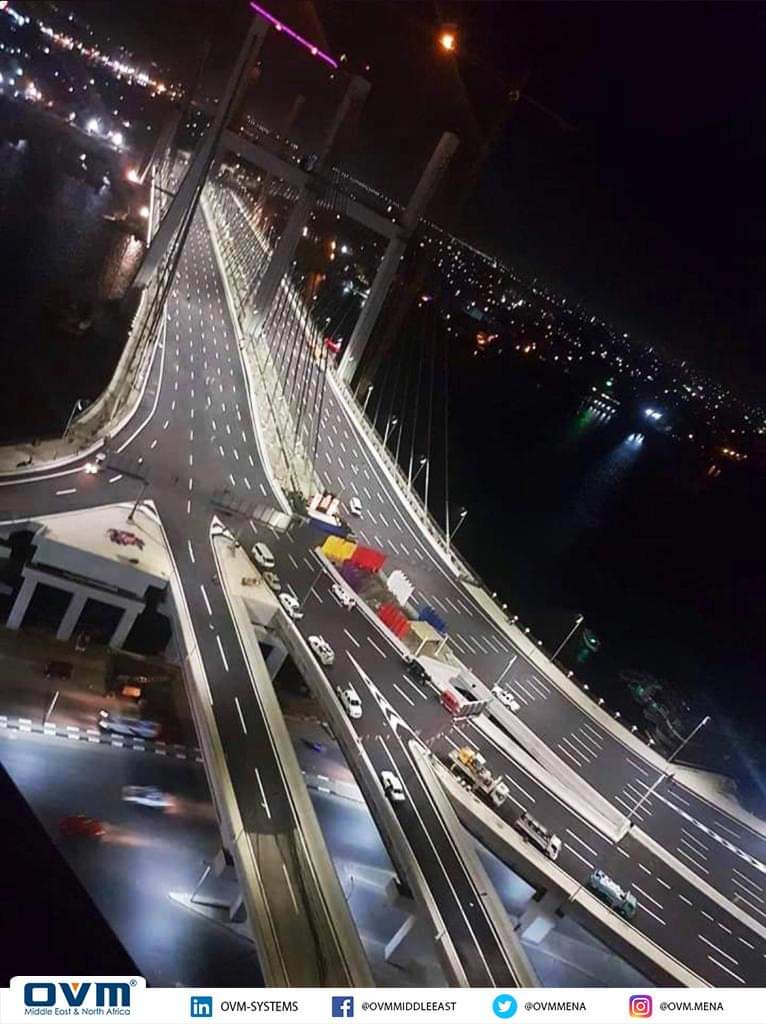 OVMmena's tweet image. Photos from the opening of Stayed Cable Bridge “Rod El-Farag” in Cairo, Egypt, Bridge was constructed with Length (540 m.) &amp;amp; Width (67 m.), was constructed with (160) Stay Cables using OVM Stay Cable System.

#OVM
#Stay_Cable_Bridges
#OVM_Featured_Projects