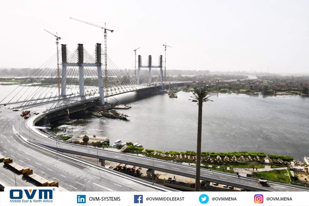OVMmena's tweet image. Photos from the opening of Stayed Cable Bridge “Rod El-Farag” in Cairo, Egypt, Bridge was constructed with Length (540 m.) &amp;amp; Width (67 m.), was constructed with (160) Stay Cables using OVM Stay Cable System.

#OVM
#Stay_Cable_Bridges
#OVM_Featured_Projects