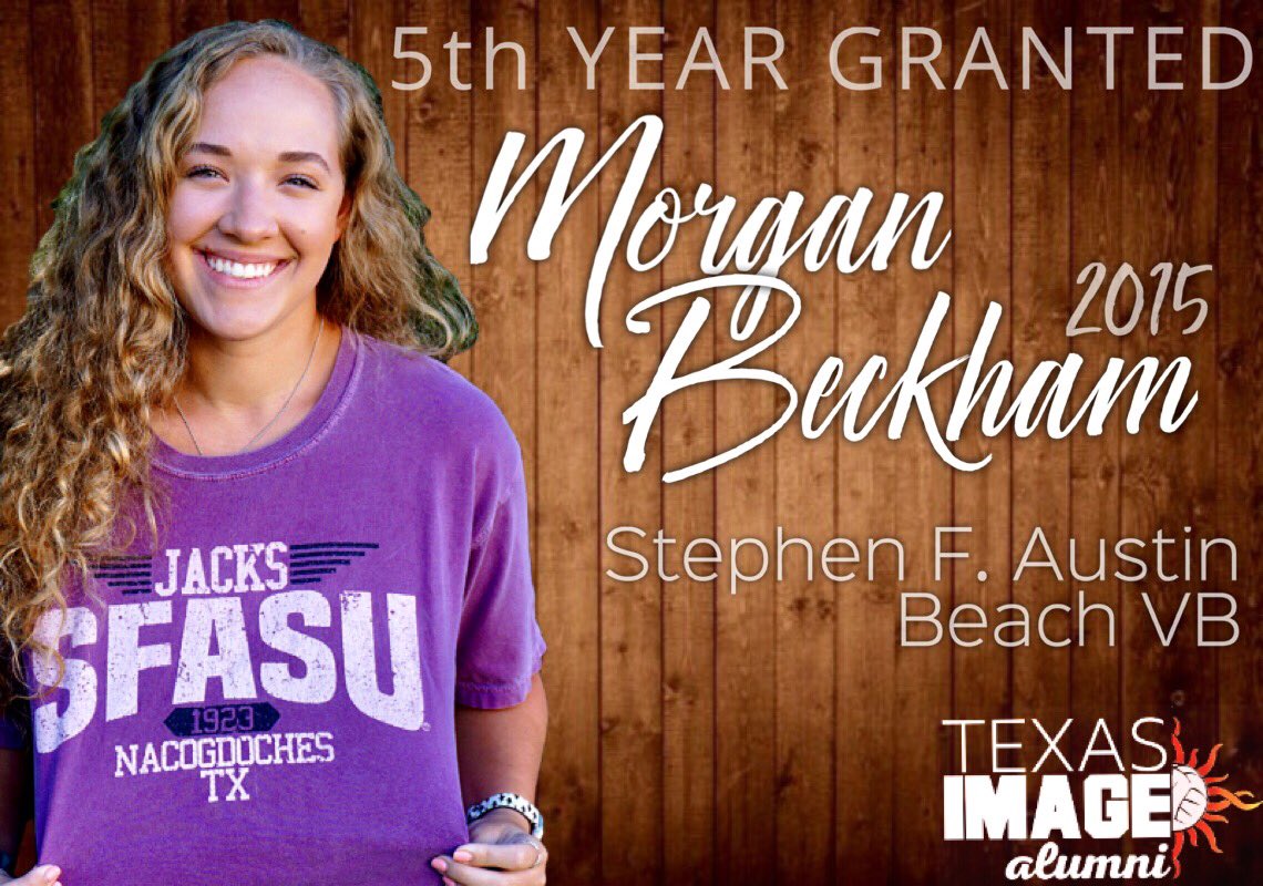 tximg's tweet image. More fantastic news to share about the 5th year transfer announcement of 2015 #ImageALUM, Morgan Beckham from St Edwards Indoor to SFA Beach! Congratulations , Morgan! #ImageRecruiting #ImageSTRONG @morganbeckham11