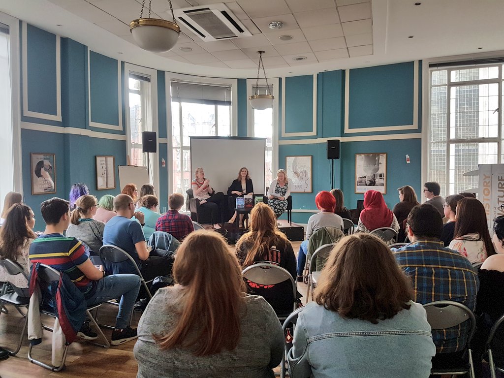 TEENSgate's tweet photo. We are SO SO SO excited that @ashposton, @stdennard, &amp; @kkperezbooks are HERE! Already *lots* of giggling happening! @JamiedoesPR @torbooks @quirkbooks https://t.co/dGRnRDhjRH