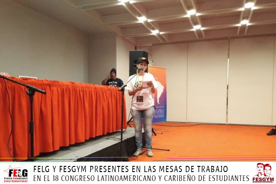 Jotaceve1947's tweet photo. #EnFotos 📸| Las delegaciones del #FELG y el #FESGYM presentes en el desarrollo de las mesas de trabajo del 18 Congreso Latinoamericano y Caribeño de Estudiantes.
!POR UNA EDUCACIÓN PÚBLICA, GRATUITA Y DE CALIDAD! https://t.co/pWEdeHP9u5