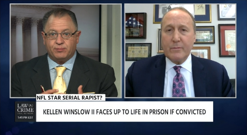 cathyrusson's tweet photo. Never a dull moment on the @LawCrimeNetwork! #KellenWinslow trial went on the morning break. The verdict was announced in the #StevenBourgoin. We went there LIVE and now back to Winslow.  Don't turn away for a minute! @RBianchiEsq @rossi4va https://t.co/oovjYUaHMd