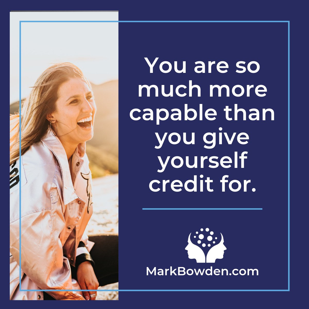 When stress, anxiety and other issues kick in, so does self doubt, a feeling of overwhelm and a lack of confidence.

Recognize that your feelings and thought processes are not a true reflection. You are more capable and more amazing that you could ever imagine.