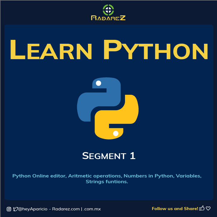 heyaparicio's tweet photo. Learn Python 3  with shots  #python #programming #Django  #Software 😃 #softwaredevelopment #SoftwareLibre #programación #Flask #webdev #hackers #backend #programmer  https://t.co/rtsFuRvwwI https://t.co/naBafV8qOB
