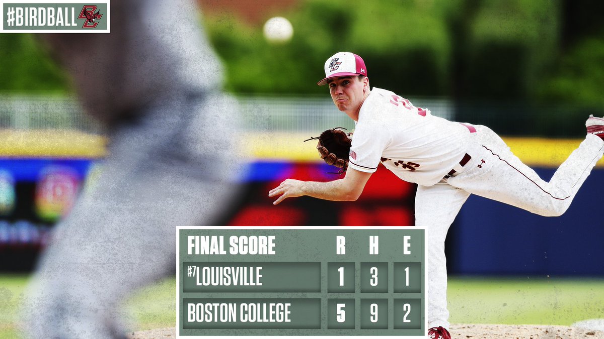 BCBirdBall's tweet photo. THE EAGLES WIN POOL A!!!
Final: #Birdball🦅 5, No. 7 Louisville 1. Metzdorf twirls a complete game as BC upsets the ACC's top seed.

📝📸📊⬇️
https://t.co/SppVYDnm1P https://t.co/tiNqNmoBcQ