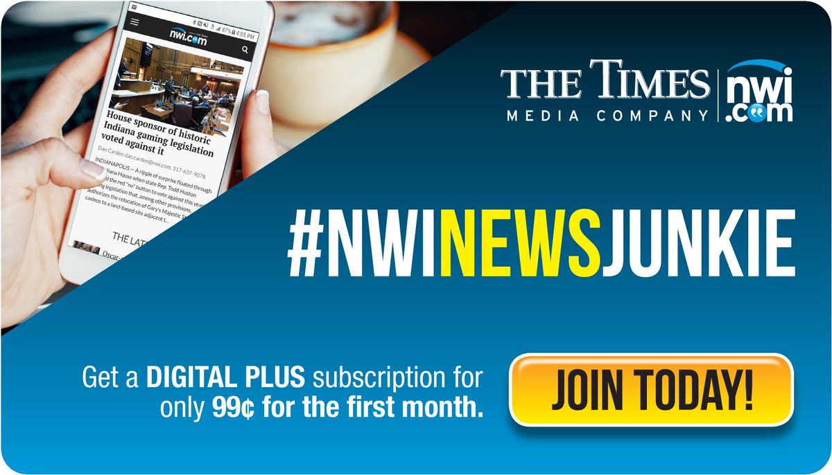 nwi_BobK's tweet photo. I arrive at the newsroom each day anxious to seek out the stories of our lives in the Region. Help this #NWInewsJunkie keep you informed by clicking the link and digitally subscribing today. https://t.co/I0uDOws9PN https://t.co/q7lftCzRdK