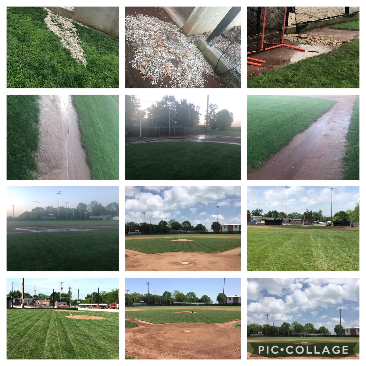 WGR5Baseball's tweet image. We may be a day late, but here’s our version of #TransformationTuesday ! Top 7 pictures are the field last night about 4:00. Last 5 are as of an hour ago. Let’s play ball!