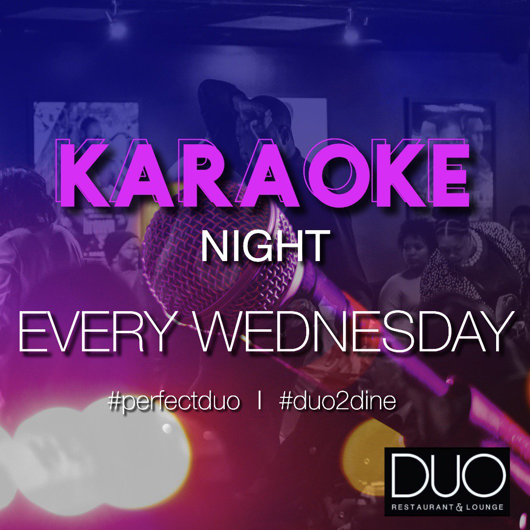 duo2dine's tweet photo. SEE YOU TONIGHT??? 👀
Let’s party in the middle of the week!
#perfectduo #duo2dine #kareoke https://t.co/HbaysY2qIp