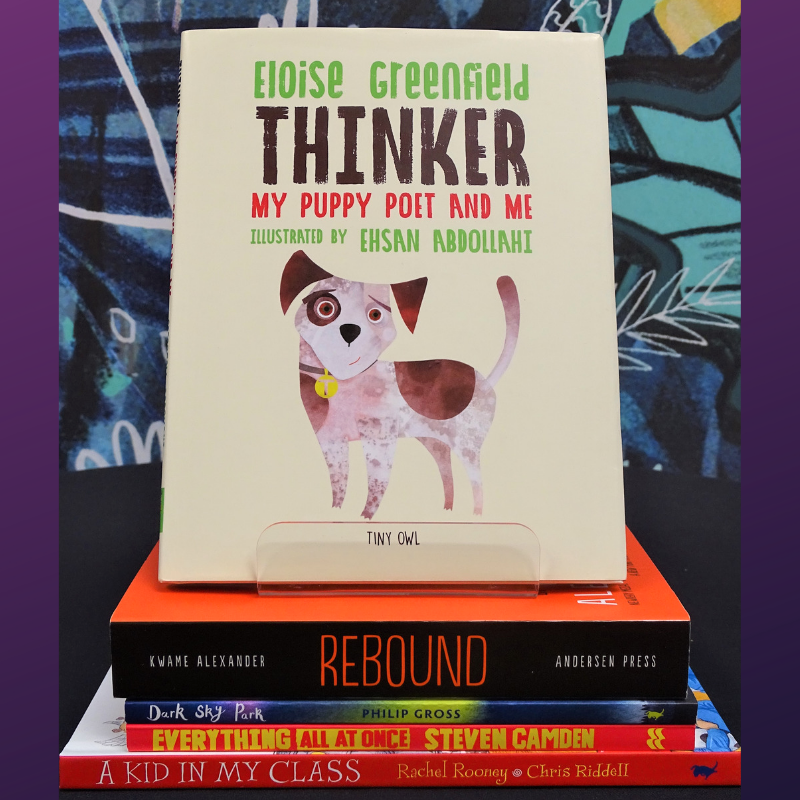 clpe1's tweet photo. @ELGreenfield has been shortlisted for #CLiPPA2019 for Thinker: My Puppy and Me (illst. @ehsanabdollah13): a warm & funny story of friendship great for Years 1/2.
Use our FREE lesson plans & poet videos to help bring this title to life: https://t.co/0A0sAoWiQ4
#ShadowingScheme https://t.co/8NmN1NOX4y