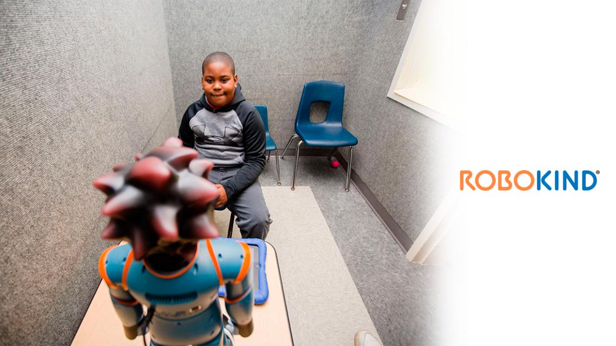 robokind's tweet photo. The team behind #robots4autism and #robots4STEM is constantly refining the curriculum through feedback from families and practitioners. About | Robokind https://t.co/1MLWAEunZh #autismawareness #ASD #kidswithautism #autismwarriors https://t.co/TAvRaCKIHf