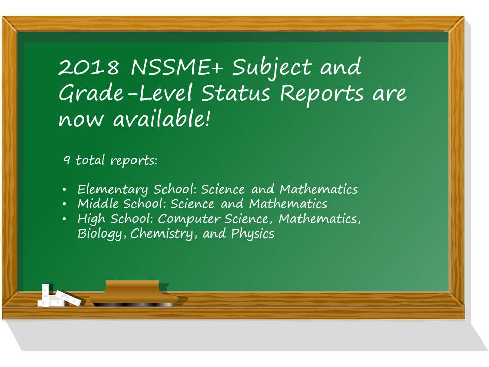 National Survey (@nssmeathri) on Twitter photo The 2018 #NSSME+ Subject and Grade-Level Status Reports are now available!
horizon-research.com/NSSME/2018-nss…
<a href="/NSF/">U.S. National Science Foundation</a> <a href="/AFTunion/">AFT</a> <a href="/NEAToday/">NEA</a> <a href="/NAESP/">National Assoc. of Elementary School Principals</a> <a href="/NASSP/">National Assoc. of Secondary School Principals</a> <a href="/EducationNext/">Education Next</a> <a href="/hechingerreport/">The Hechinger Report</a> <a href="/educationweek/">Education Week</a> <a href="/usedgov/">U.S. Department of Education</a> <a href="/TeachingSTEM/">Teaching STEM</a> The 2018 #NSSME+ Subject and Grade-Level Status Reports are now available!
horizon-research.com/NSSME/2018-nss…
<a href="/NSF/">U.S. National Science Foundation</a> <a href="/AFTunion/">AFT</a> <a href="/NEAToday/">NEA</a> <a href="/NAESP/">National Assoc. of Elementary School Principals</a> <a href="/NASSP/">National Assoc. of Secondary School Principals</a> <a href="/EducationNext/">Education Next</a> <a href="/hechingerreport/">The Hechinger Report</a> <a href="/educationweek/">Education Week</a> <a href="/usedgov/">U.S. Department of Education</a> <a href="/TeachingSTEM/">Teaching STEM</a>