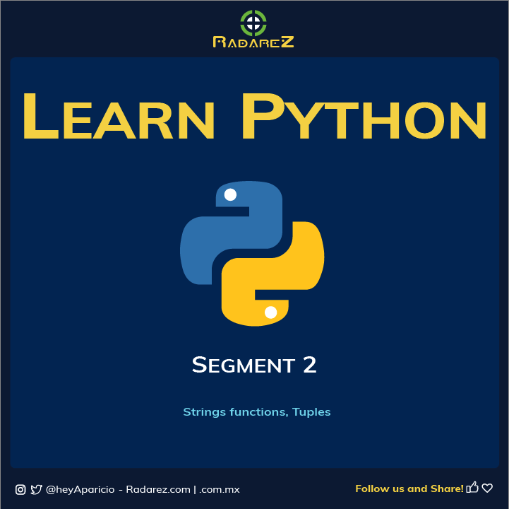 heyaparicio's tweet photo. Learn Python 3.x🐍 with shots 😃 SEGMENT 2‼️ #python #programming #Django  #Software  #softwaredevelopment #SoftwareLibre #programación #Flask #webdev #hackers #backend #programmer  https://t.co/qMBNFnkqiK https://t.co/HUj1Xftshu