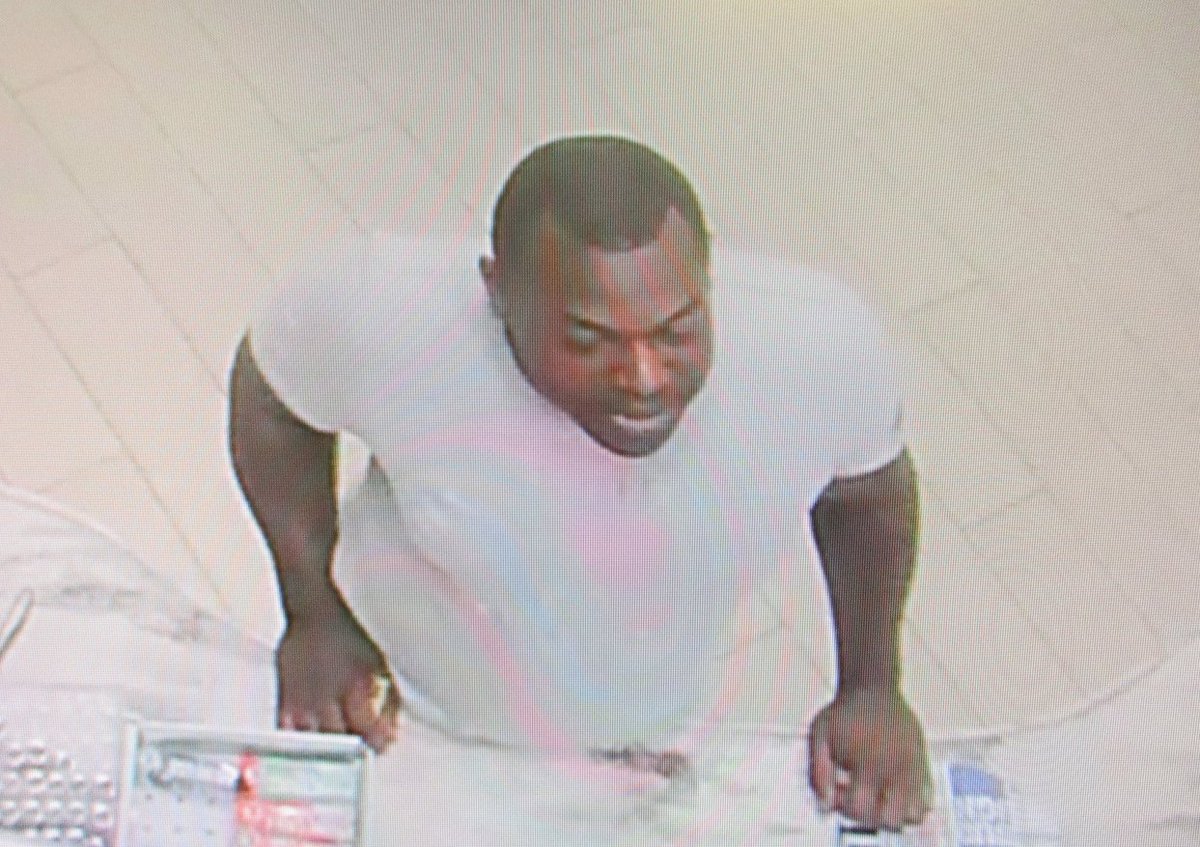 NRHPD's tweet photo. Can you help us ID this robbery suspect? He is described as a black male, wearing a white/light grey shirt, grey pants &amp; black Nike sandals. He threatened to harm the clerk &amp; claimed gang affiliation. Susp veh-blk newer model 4 door sedan, paper tags, driven by another black male https://t.co/XQAZxhHrhV