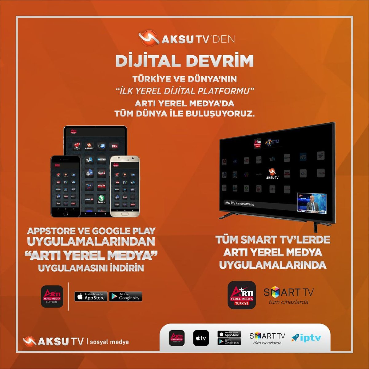 ugurharmanda's tweet photo. Aksu TV’den Dijital Devrim!
1 Haziran'dan İtibaren Yeni Frekanslarımızdayız.
#aksutvdijitaldevrim
#aksutv #kahramanmaraş #artıyerelmedya #frekans #türksat4a #dijital #smarttv #appletv #iptv #samsung #vestel #lg #sony #philips #nextnextstar #korax #teknoloji #mobil #sosyalmedya https://t.co/q6OxpwLNuU
