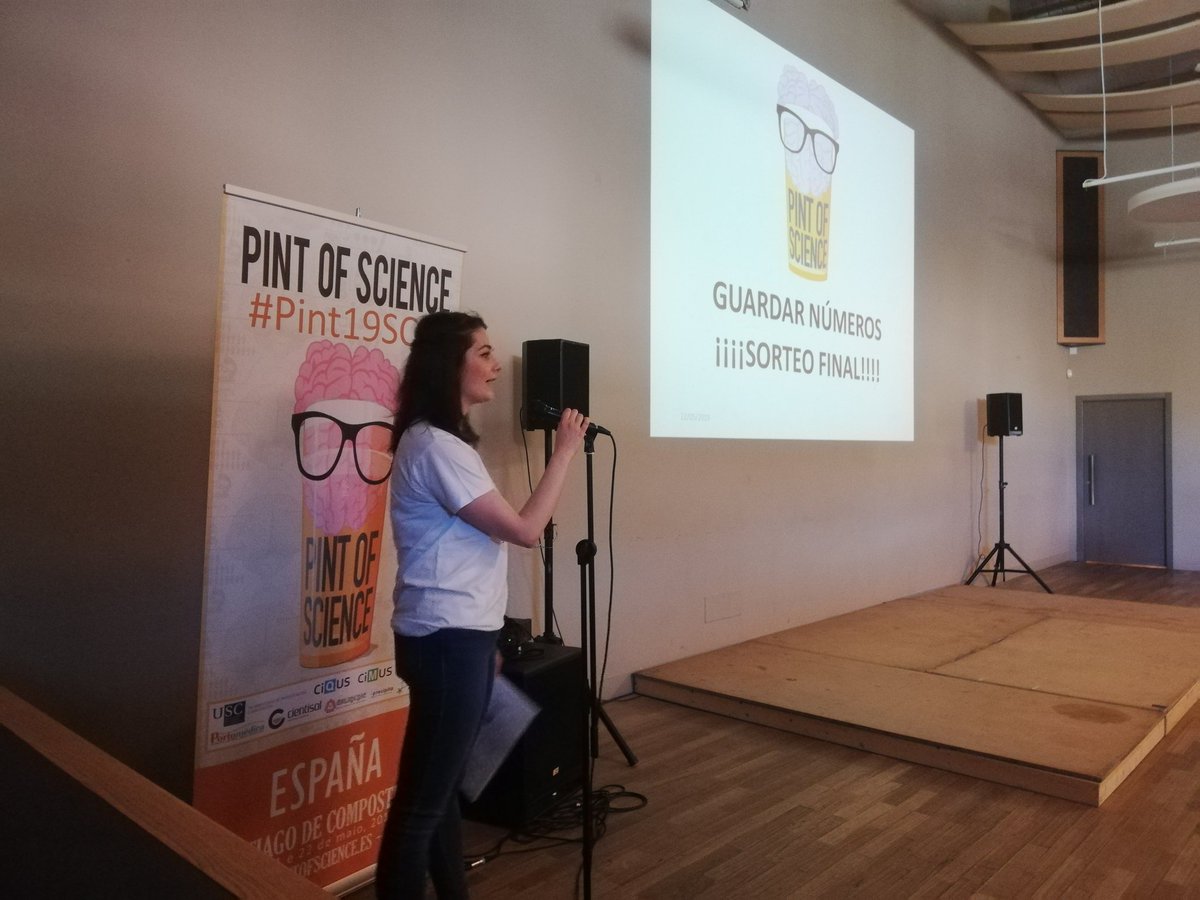 biosant_usc's tweet photo. Empezamos la última jornada de la @pintofscienceES en Compostela. No lo dudéis, acercaos a @anavedevidan, ¡tenemos 3 charlas muy interesantes! #Pint19SCQ #PINT19ES https://t.co/wqnnaW2PTH