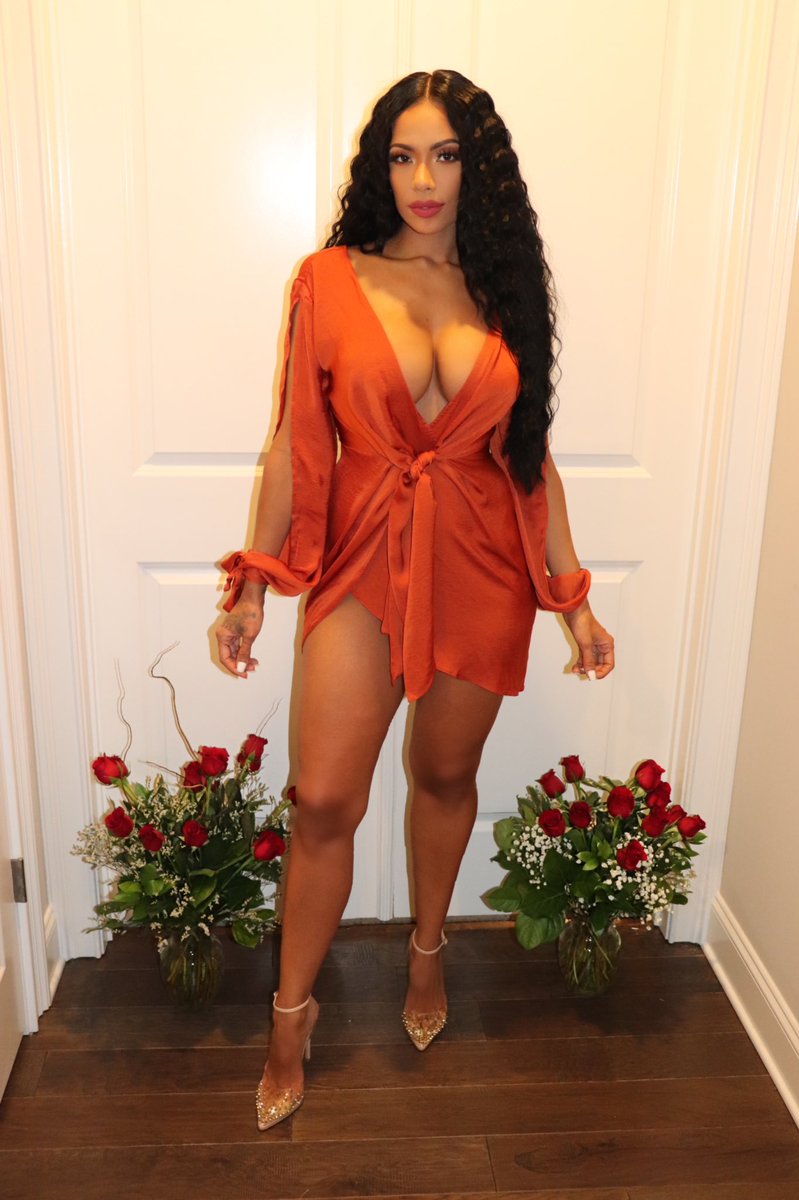erica mena orange dress wife life