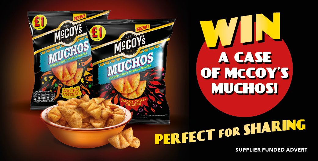 NisaLocally's tweet photo. NEW @McCoys Muchos are nacho average snack!  We've got 10 cases to give away, just RT + Reply with which flavour you'd like to try, Nacho Cheese 🧀 or Smoky Chilli Chicken 🌶 

Closes 28th May, T&amp;Cs: https://t.co/a1ZNf7l3Lp
#WinitWednesday https://t.co/UMSbRcc1YI