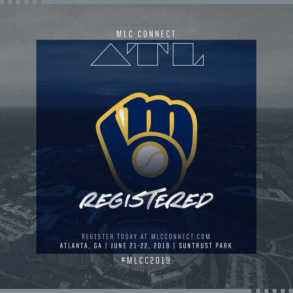 MLCConnect's tweet photo. Here comes the Brew Crew… See you in ATL @brypad and the @Brewers creative team! #MLCC2019 #MLB https://t.co/WCYO43leEN
