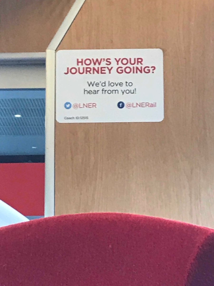 ⁦<a href="/LNER/">London North Eastern Railway</a>⁩ terribly. It’s boiling hot in carriage E tonight. Cheers