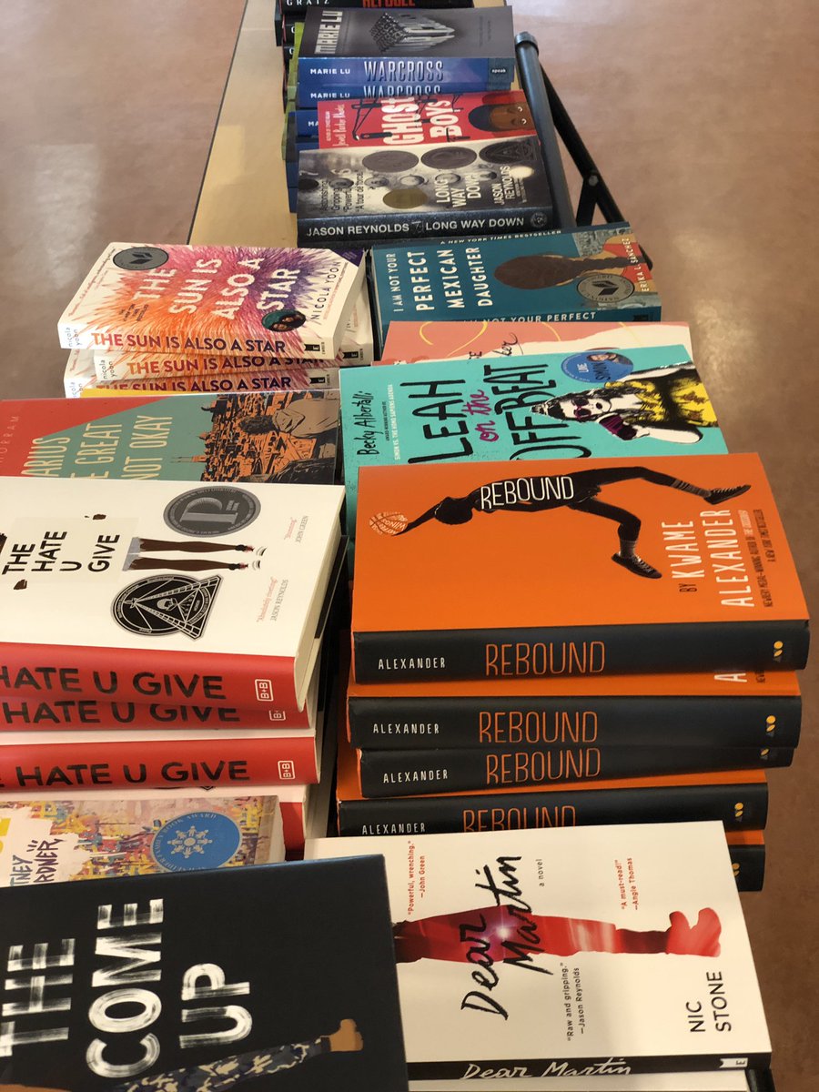 Books are here!  Excited to provide ELA 9–12 teachers w/ resources to have students take part in Book Clubs  / Literature Circles with texts that are windows, mirrors, sliding glass doors (Sims Bishop).  

📚 choice + 📚 engagement + 📚 volume = achievement. 3A #sppsachieves