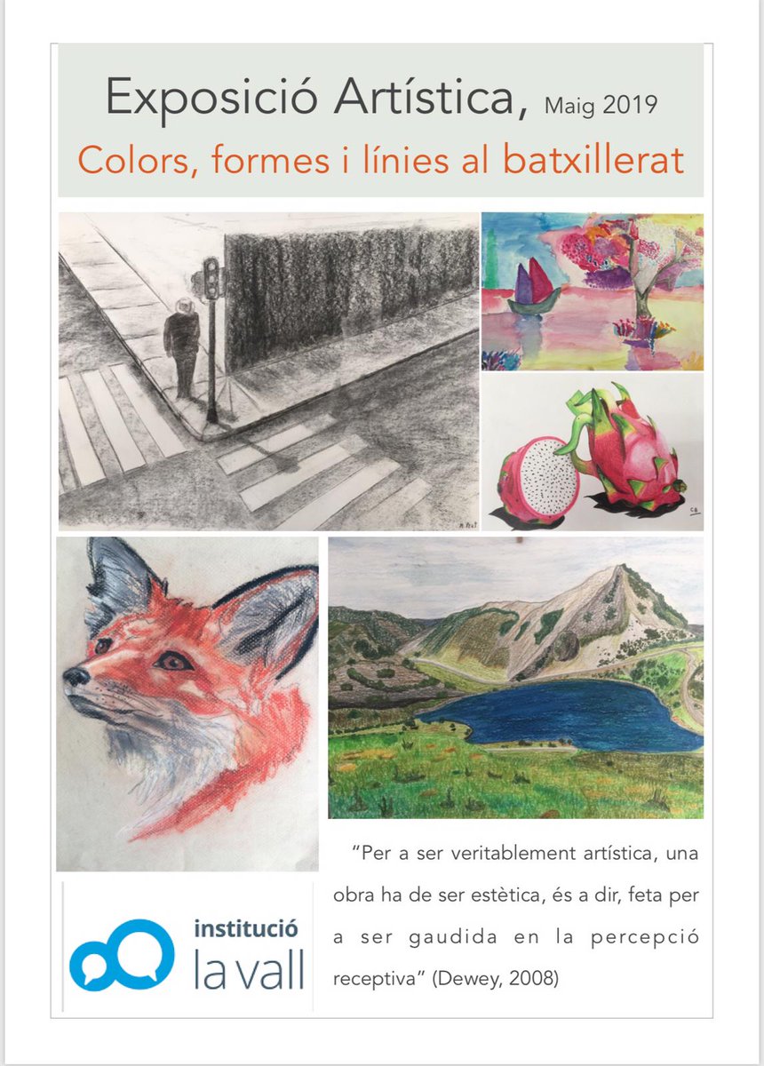 Us convidem a veure l'exposició d'obres artístiques que han fet les alumnes de Batxillerat que cursen dibuix artístic. La trobareu a l'aula polivalent. #art #creativitat #dibuixartistic <a href="/ncagigos/">Núria Cagigós</a> <a href="/beatriz_reyp/">Bea Rey</a>