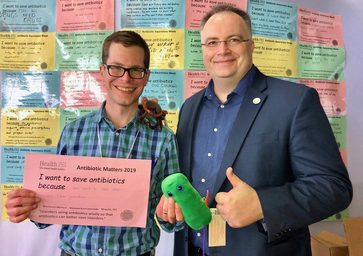 berniwood's tweet photo. Dr John Morash and Dr Greg German with their germ dolls. #Antiboticmatters #savingantiboticsbecause @CADTH_ACMTS @MSPEI_docs @PEISMLS @HealthPEI @PEIWellness @ARNPEI @PEIPharmacists @AMMICanada @CBCPEI @mattrainniecbc @DrGregGerman https://t.co/IcIc7qKrGS
