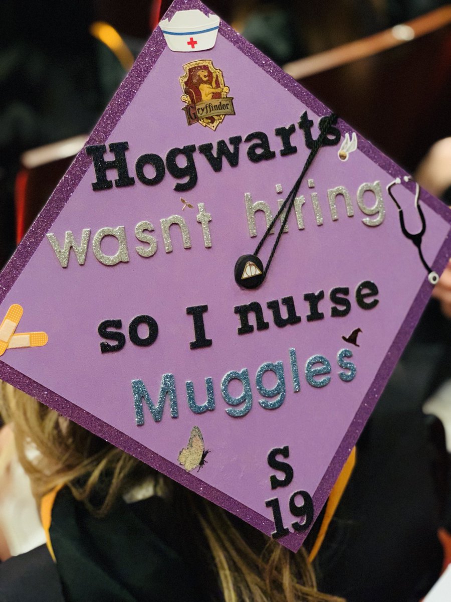 JeffersonUniv's tweet photo. These are a few of our favorite caps. 🎓✨ This afternoon is our final commencement ceremony, featuring Jefferson College of Nursing! 👩🏻‍⚕️👨🏾‍⚕️ #JeffersonGrad19 https://t.co/f75W3uIkAL