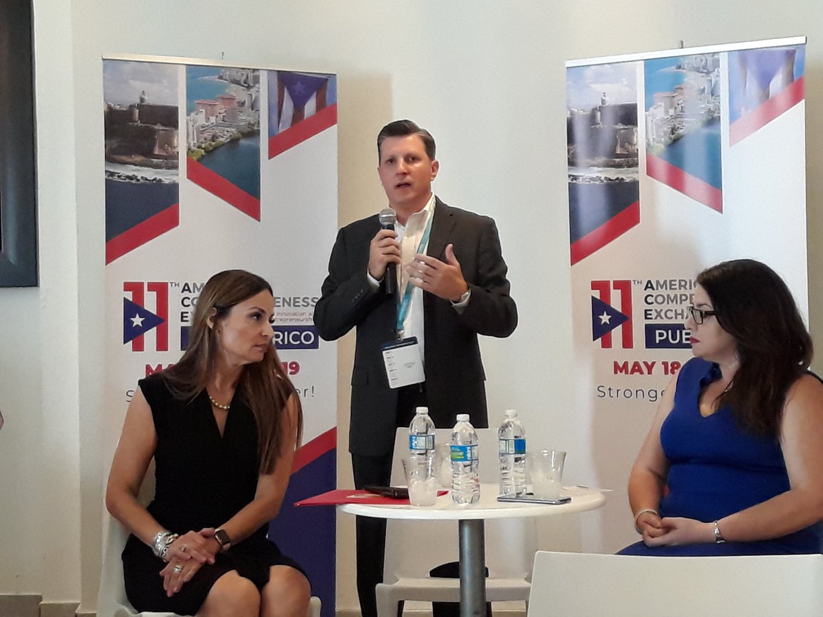 DDECPR's tweet photo. Subsecretario del @DDECPR, presenta ante los líderes internacionales que participan del #ACE11 en Puerto Rico, el escenario de crecimiento de la industria agrícola en P.R. Junto a él, participan: Lucemy Velázquez, agricultora y dueña de Café Lucero; y Sol Rosado de PRABIA. https://t.co/T6XSEIb17l