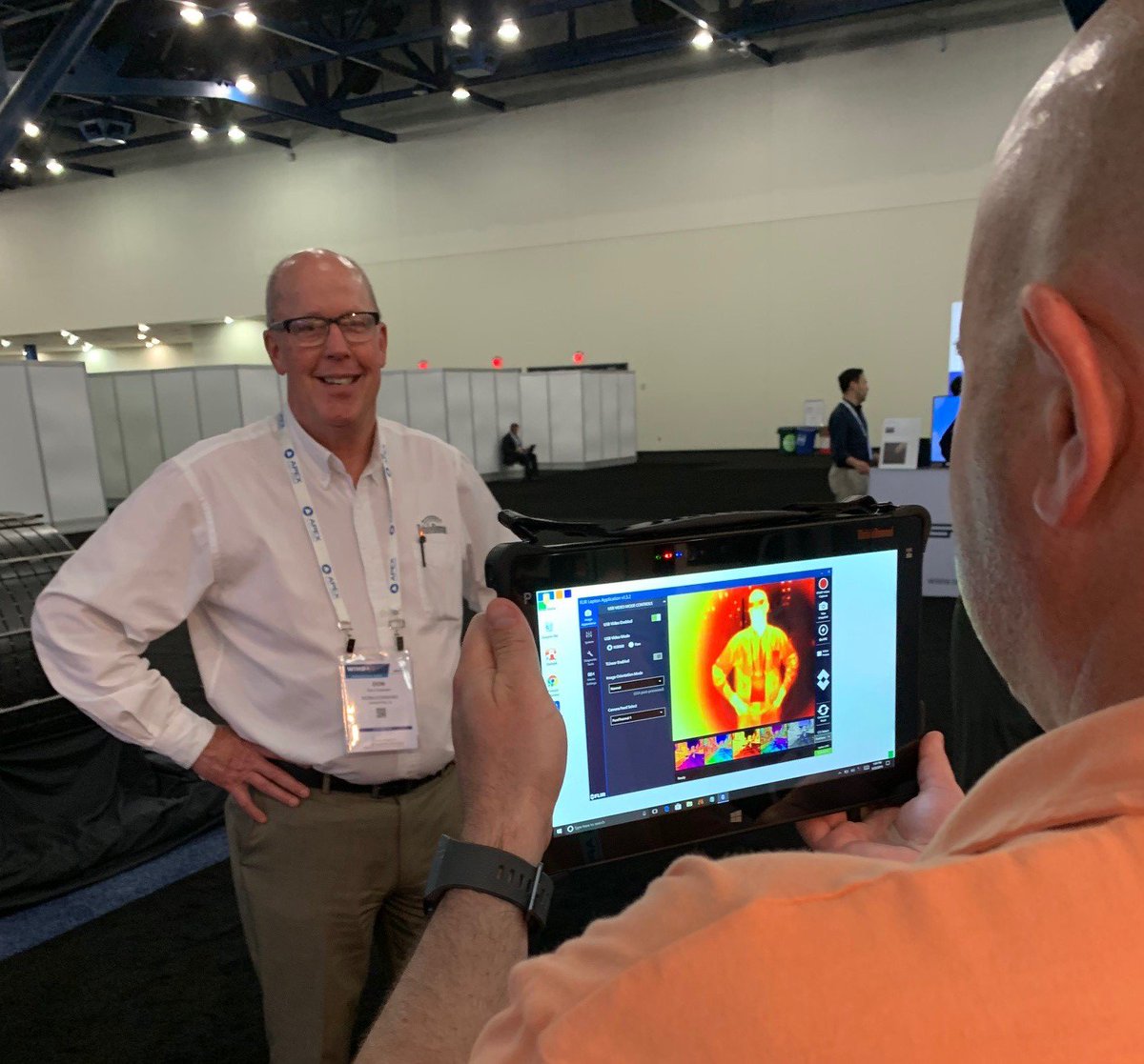 MobileDemand's tweet photo. #Innovation #differentiates us from the #competition. We've #equipped our #rugged #tablets with an #integrated @flir camera to #increase #productivity and #improve #efficiency. Check it out in booth 4520 at #AWEA #WINDPOWER2019 show. @ClearwayEnergy https://t.co/tVvWLWPy0Y