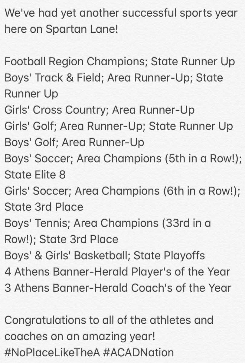SpartanAthletic's tweet photo. #NoPlaceLikeTheA #ACADNation https://t.co/1GeOkTlNdq