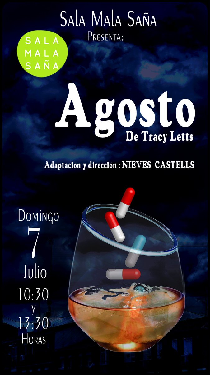 ¡Ya nos llegan los primeros carteles para nuestras muestras de fin de curso en los <a href="/TeatrosLuchana/">Teatros Luchana</a>!
"Agosto", dirigida por Nieves Castells se representará el domingo 7 de Julio. Podéis comprar vuestras entradas aquí: proticketing.com/teatrosluchana…
#agosto #muestrasfindecursoteatro