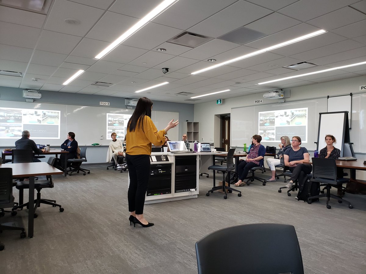 bhundey's tweet photo. At #westernu we have 4 #activelearning classrooms which are hotspots for educational innovation... @CortHB our @westernuWALS champion shares all about it! 
#westernu @westernuCTL https://t.co/f0VNYPSwqH