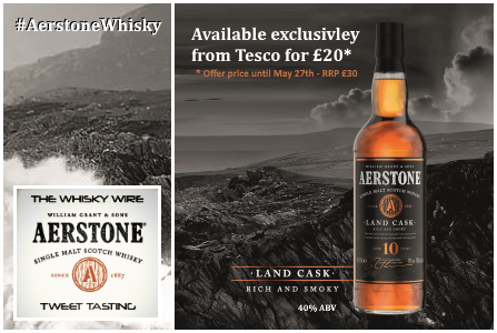 Time to move onto tonight’s second drop of drammage: <a href="/aerstonewhisky/">aerstonewhisky</a> Land Cask 10 Year Old. Available exclusively from <a href="/Tesco/">Tesco</a> for a RRP of £30. Currently on offer for £20 until May 27th. #AerstoneWhisky