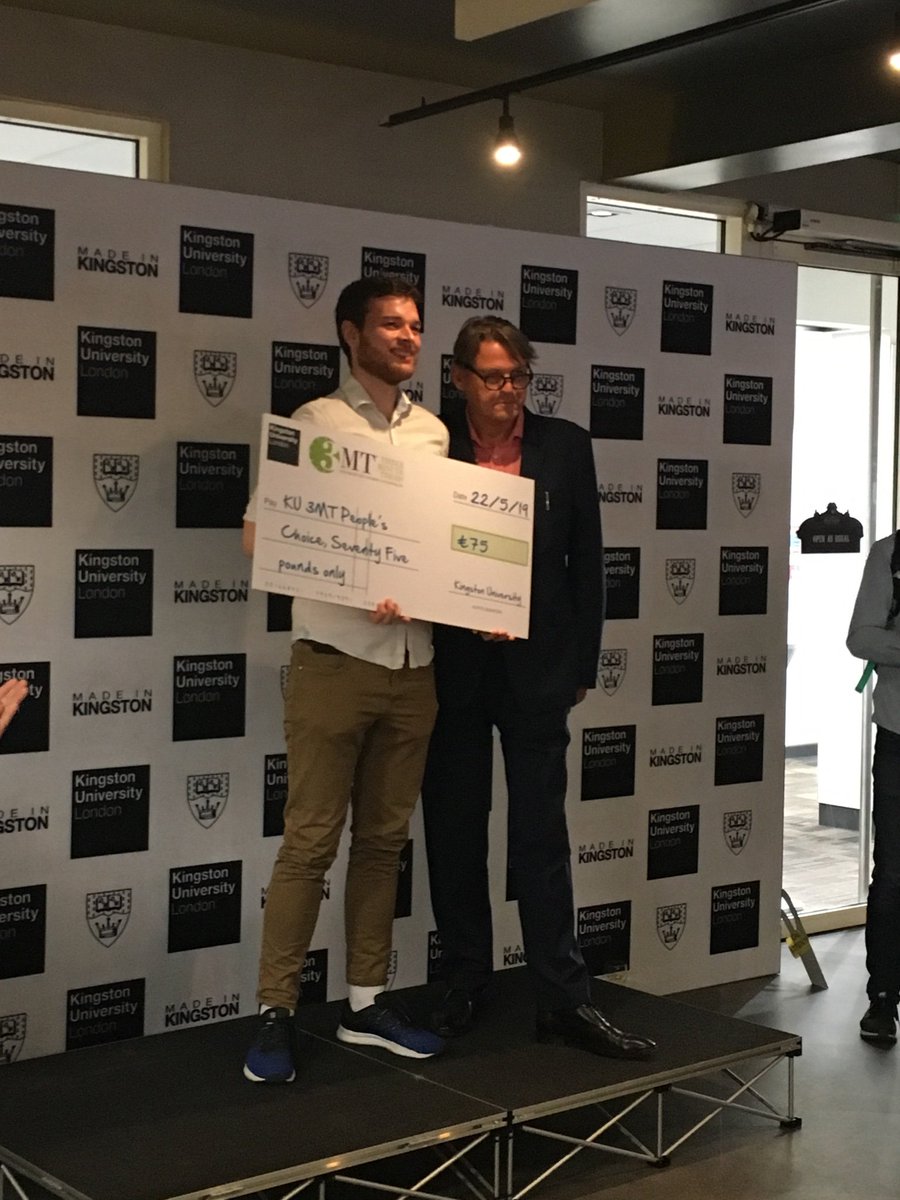 Kingston University’s Three Minute Thesis People’s Choice Winner - Cameron Robertson

#3MT #MakingKUProud #KUPics 
<a href="/kingstonuni/">Kingston University</a>