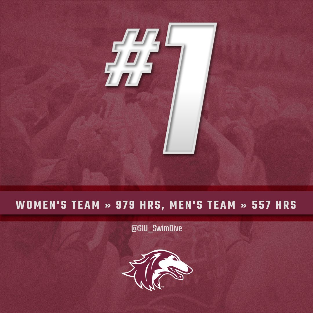 SIU_SwimDive's tweet photo. #️⃣1️⃣ IN THE NATION!

Our men's and women's #Salukis ranked 1st out of all NCAA D1 swim programs in community service hours during the 2018-19 academic year. https://t.co/Kb5xdDnIjj