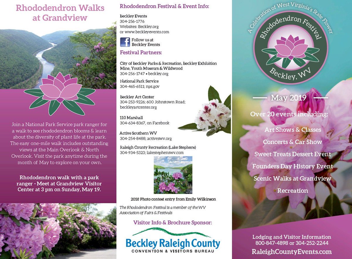 BeckleyWVEvents's tweet photo. Rhododendron Festival 2019 - Beckley Raleigh Co WV going on through May https://t.co/dyV9eikFYT
#BeckleyWV #RaleighCountyWV #SouthernWV #NewRiverGorge #WV #WestVirginia #BeckleyEvents #VisitWV #GoToWV #BeckleyRhodoFest19 #WVStateFlower #ActiveSWV https://t.co/nLFCmgSkk0
