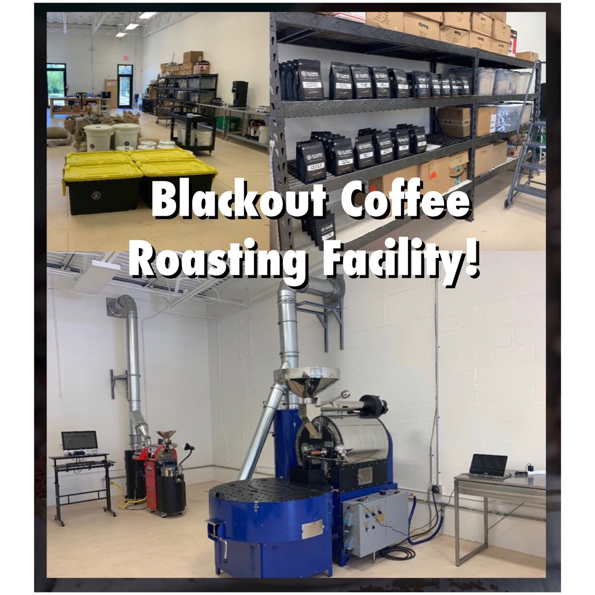 CoffeeBlackout's tweet photo. ☕️🎉 EXCITING NEWS!! 🎉☕️
After many months of hard work we’re thrilled to announce the Grand Opening of our Blackout Coffee Roasting Facility!
#blackoutcoffee #caffeinefactory #coffeeroasters #specialtycoffee #freshroasted #smallbatchroasters #stayonyourgrind https://t.co/sCxd3goBpW