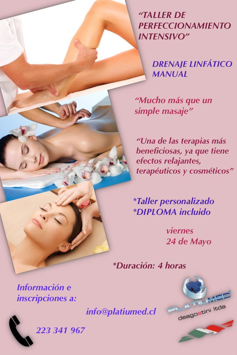 PlatiuMedChile's tweet photo. Perfeccionarse es crecer. Excelente Taller! #drenajelinfático #postoperatorios #personalizado #relajante #terapias https://t.co/hPHsYbm7WD