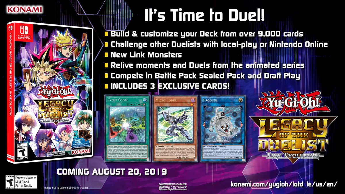 Exclusive to the physical retail version, Duelists will unpack three brand- new #YuGiOh cards. You will find the Link Monster, Progleo, along with the  Cyberse Monster Micro Coder and the Spell Card Cynet