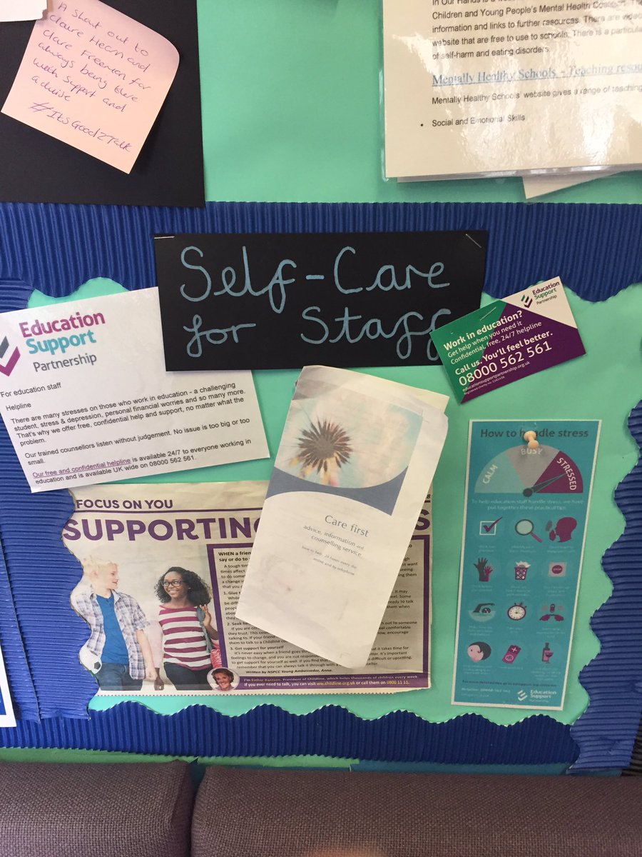 mindworkmatters's tweet image. I’m loving our newly installed Staff Wellbeing Noticeboard, the emotional health of our staff really matters @EdSupportUK #TeachWell join us for our upcoming Wellbeing In Education Seminar on 20th June to gain strategies and action plans that protect teacher retention #WorkWell