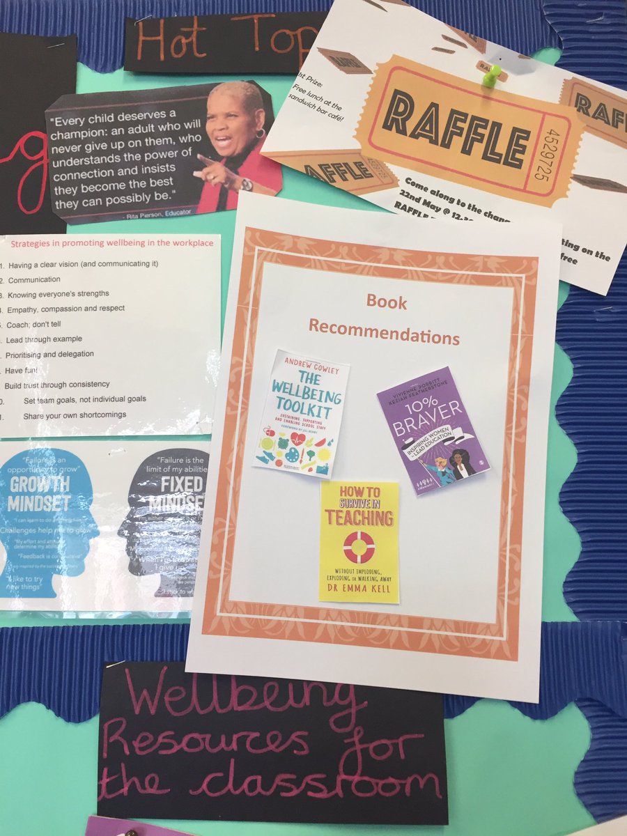 mindworkmatters's tweet image. I’m loving our newly installed Staff Wellbeing Noticeboard, the emotional health of our staff really matters @EdSupportUK #TeachWell join us for our upcoming Wellbeing In Education Seminar on 20th June to gain strategies and action plans that protect teacher retention #WorkWell
