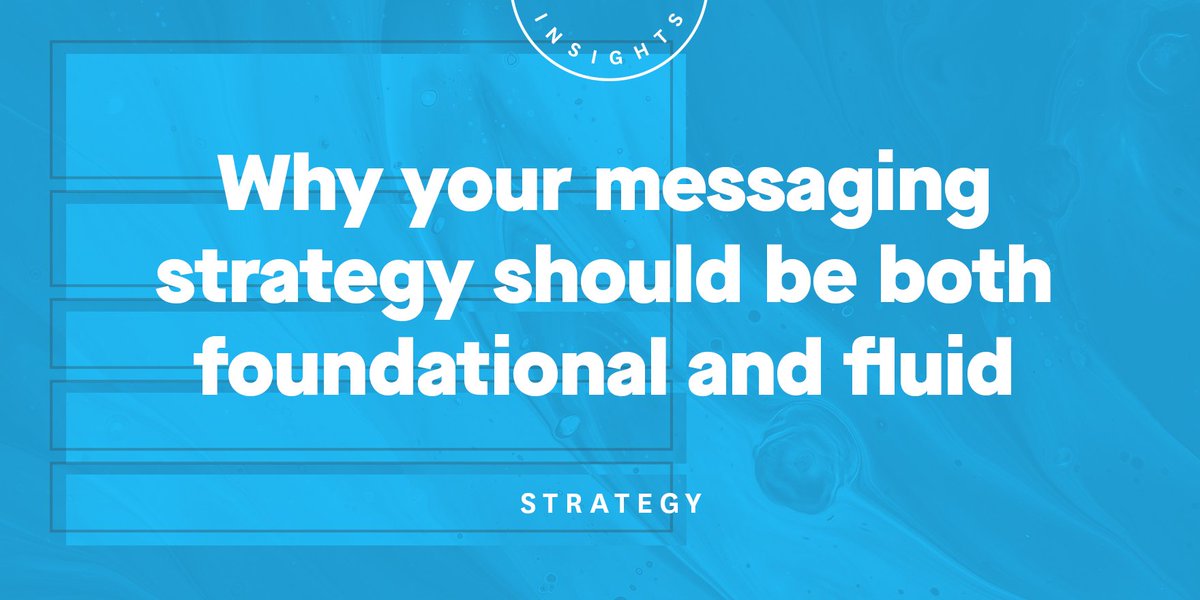 Hitting the same messaging note again and again—tedious for you, tiresome for your customers. To be resonant and memorable, you need variety. Our latest post explores Foundational and Fluid messages, and the role they each play in your messaging strategy: nwkd.co/2X09Vbf